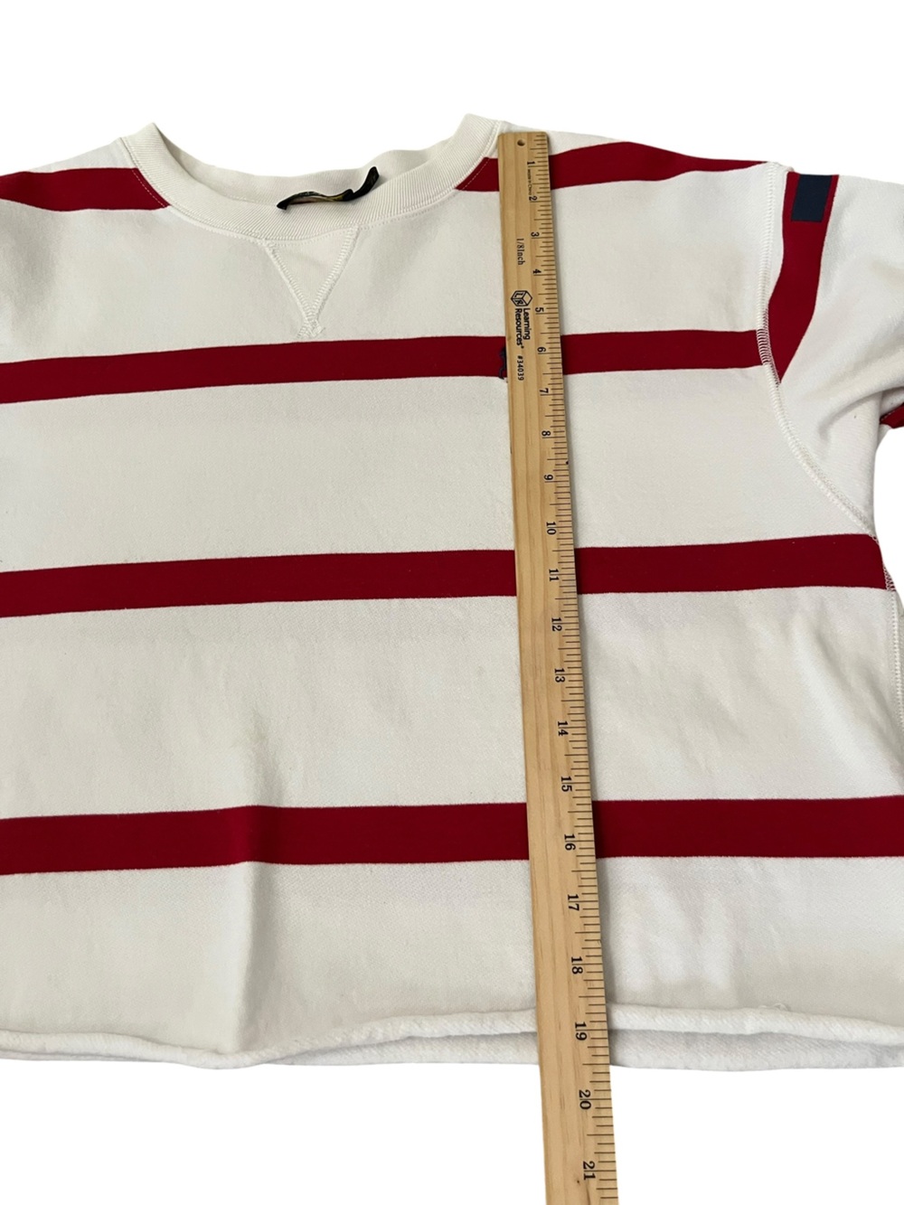 Polo Ralph Lauren Striped Polo USA Graphic Cropped Sweatshirt Medium - Picture 11 of 11